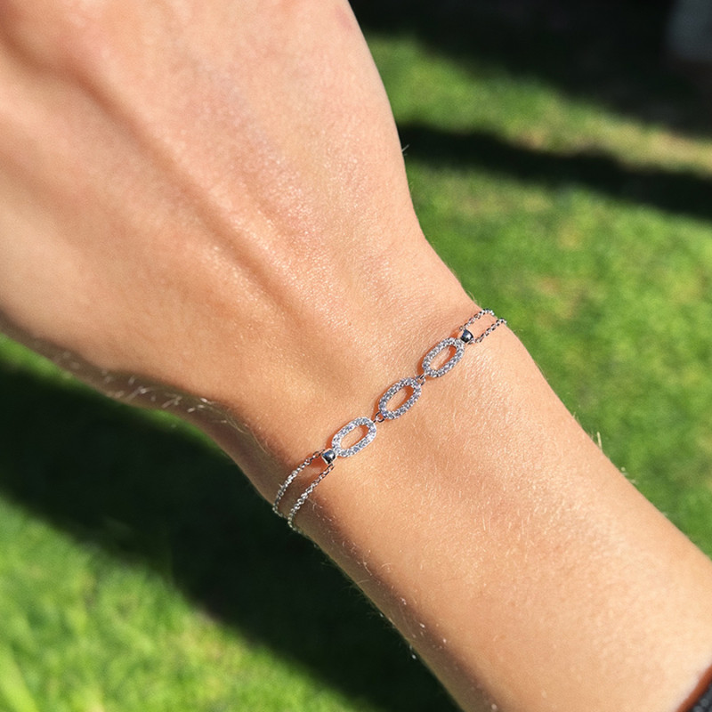 PULSERA ESLABONES CIRCONITAS