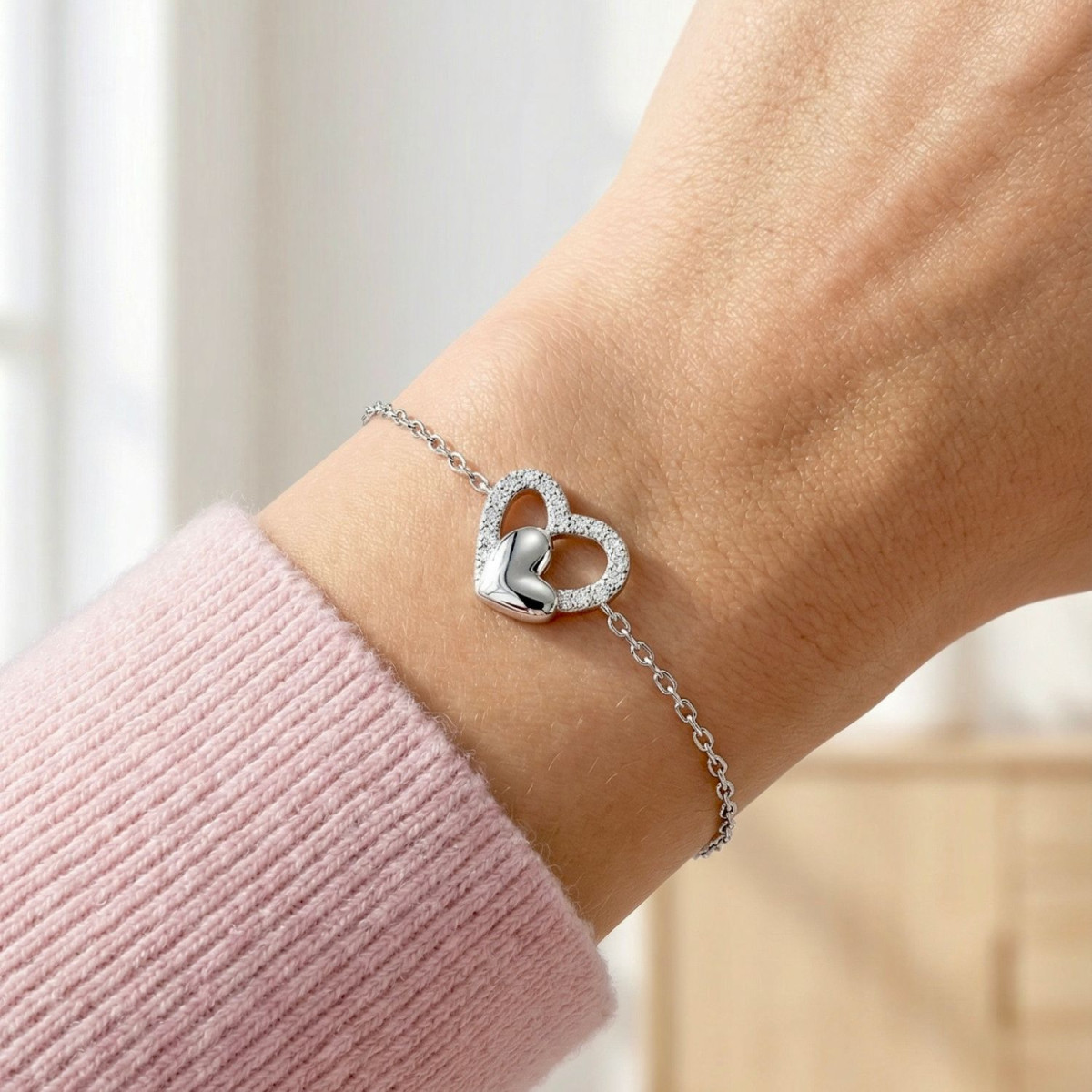 PULSERA CORAZON DOBLE