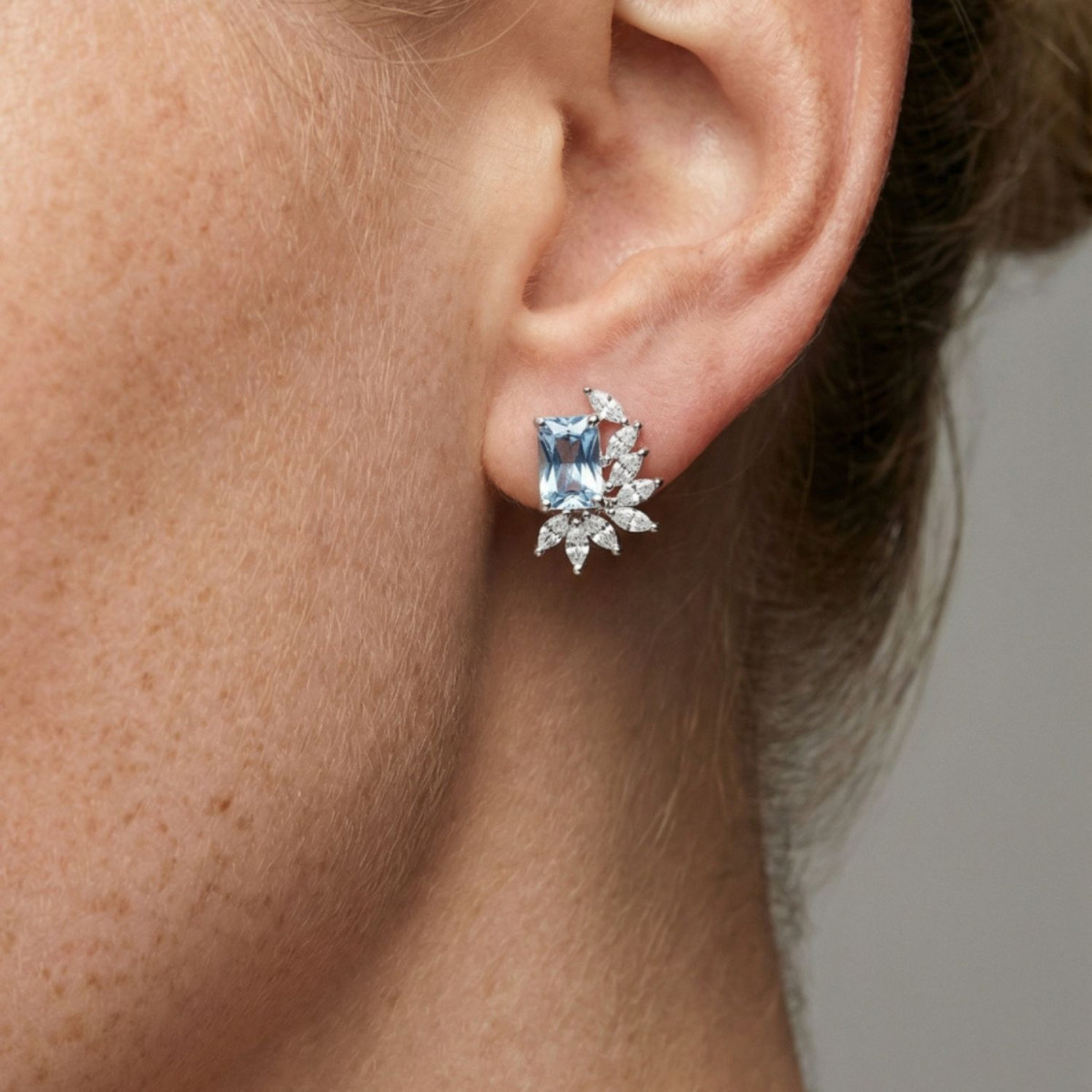 PENDIENTES IMPERIAL AGUAMARINA