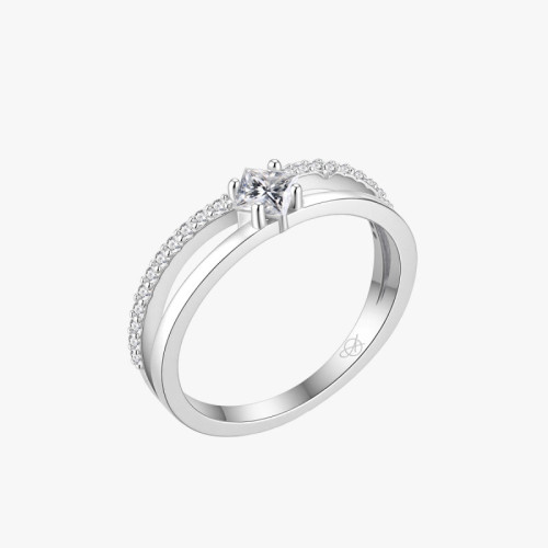 SORTIJA DOBLE CARRIL ROMBO