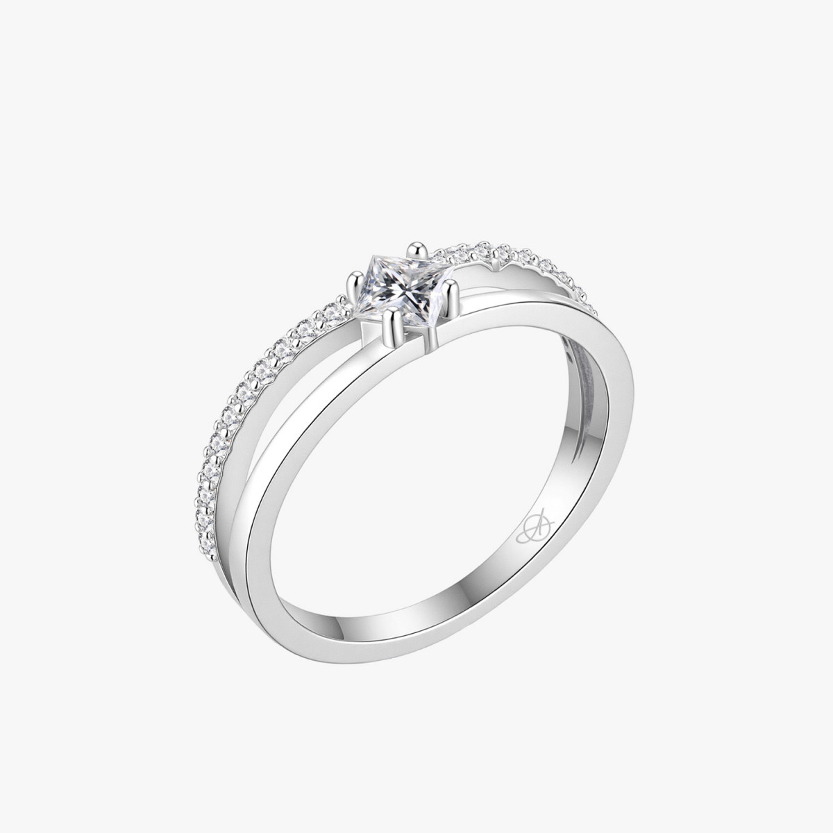 SORTIJA DOBLE CARRIL ROMBO