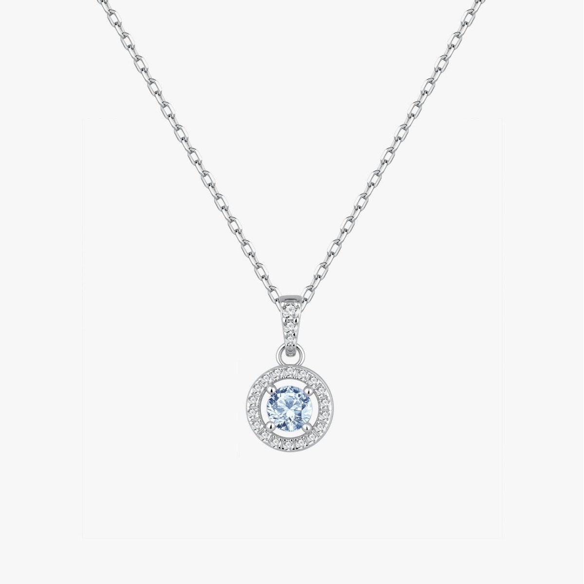 CLASSIC AQUAMARINE CIRCLE CHOKER