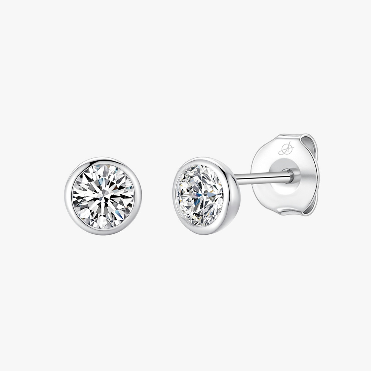 PENDIENTE CHATON 6 MM