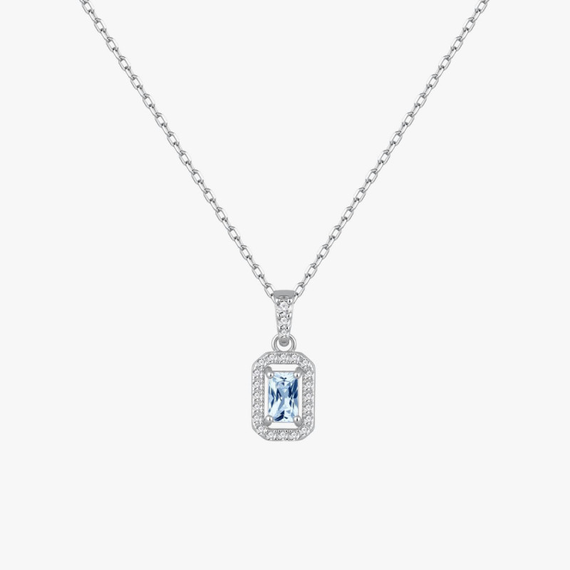 CLASSIC AQUAMARINE RECTANGLE CHOKER
