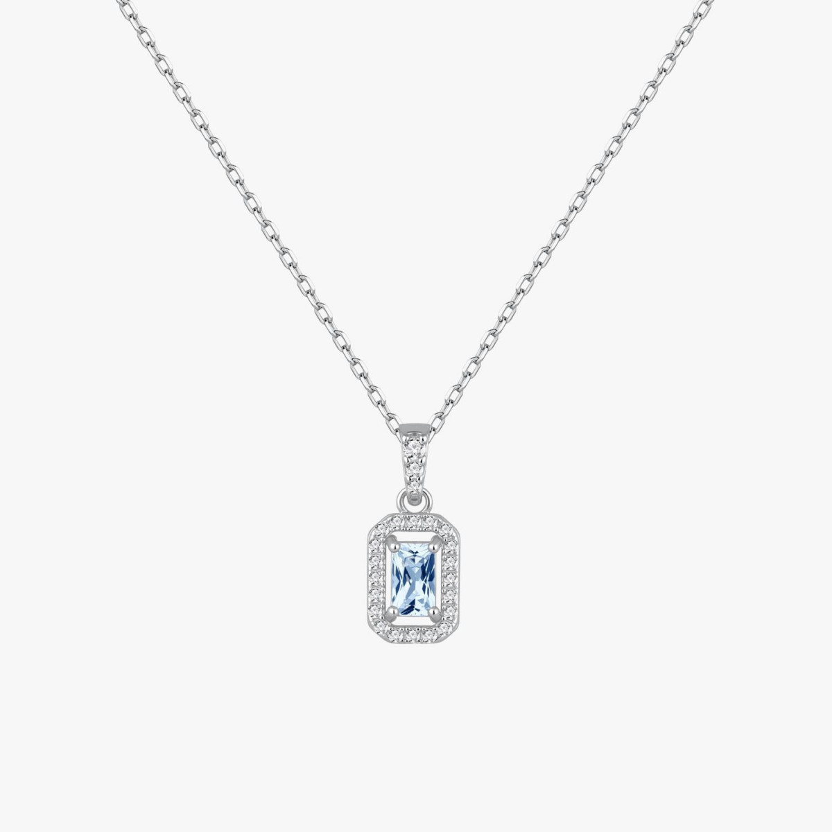 CLASSIC AQUAMARINE RECTANGLE CHOKER