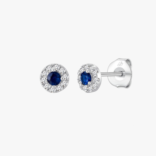 PENDIENTE CIRCULO ROYALE ZAFIRO 6 MM