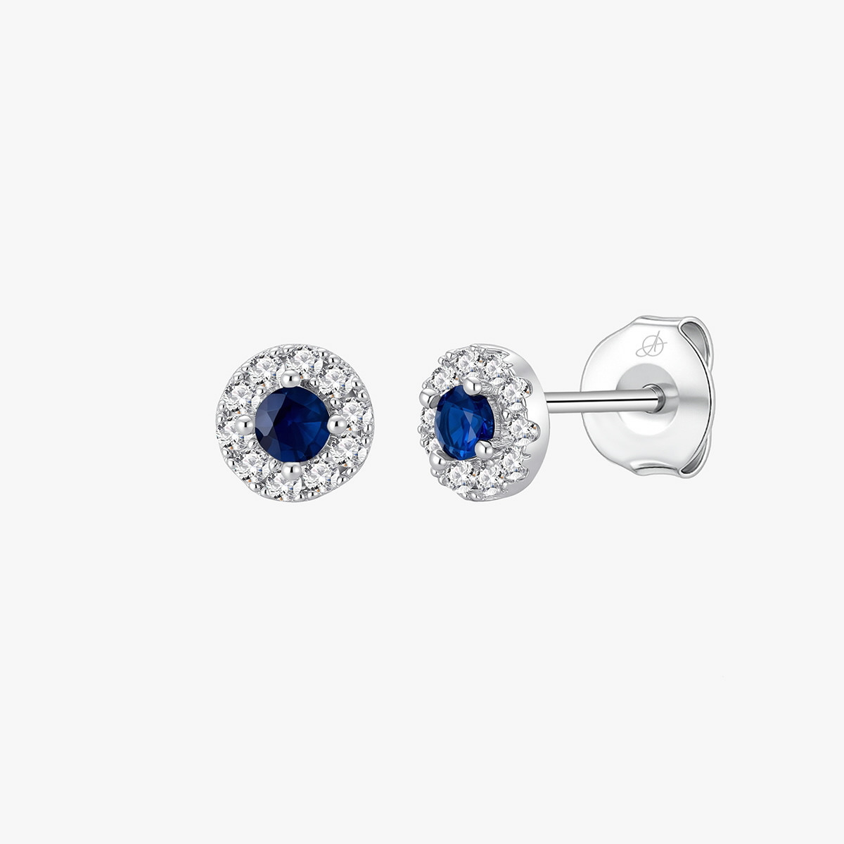 PENDIENTE CIRCULO ROYALE ZAFIRO 6 MM