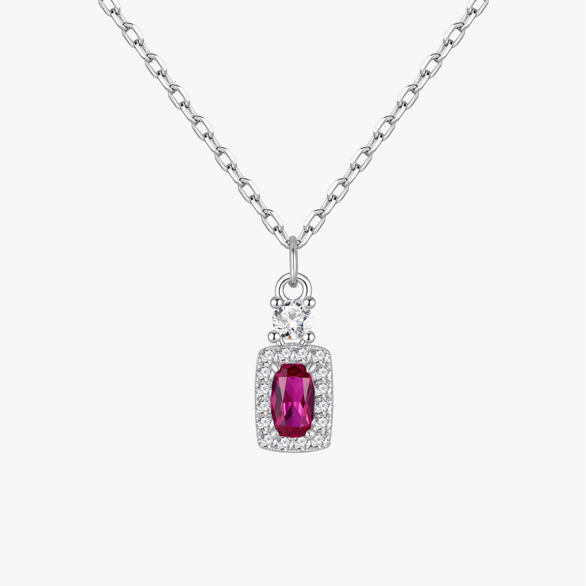 GARGANTILLA CUADRADO LUXE RUBI