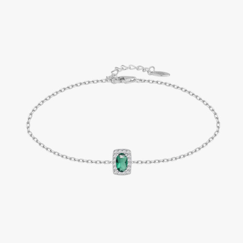 PULSERA CUADRADO LUXE ESMERALDA