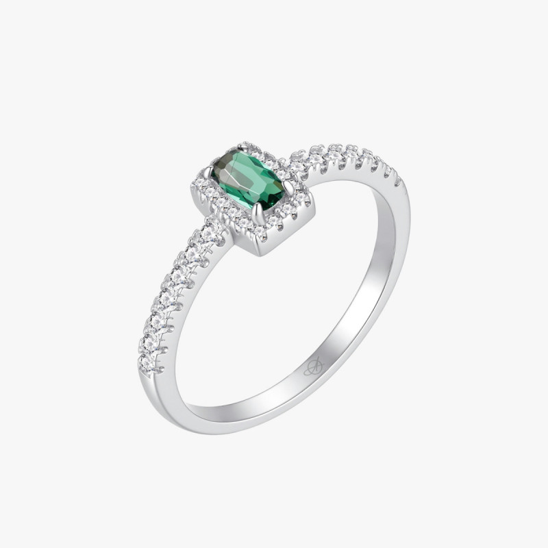 SORTIJA CUADRADO LUXE ESMERALDA