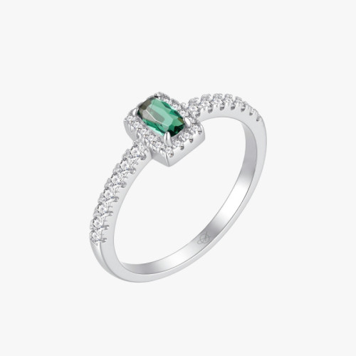SORTIJA CUADRADO LUXE ESMERALDA