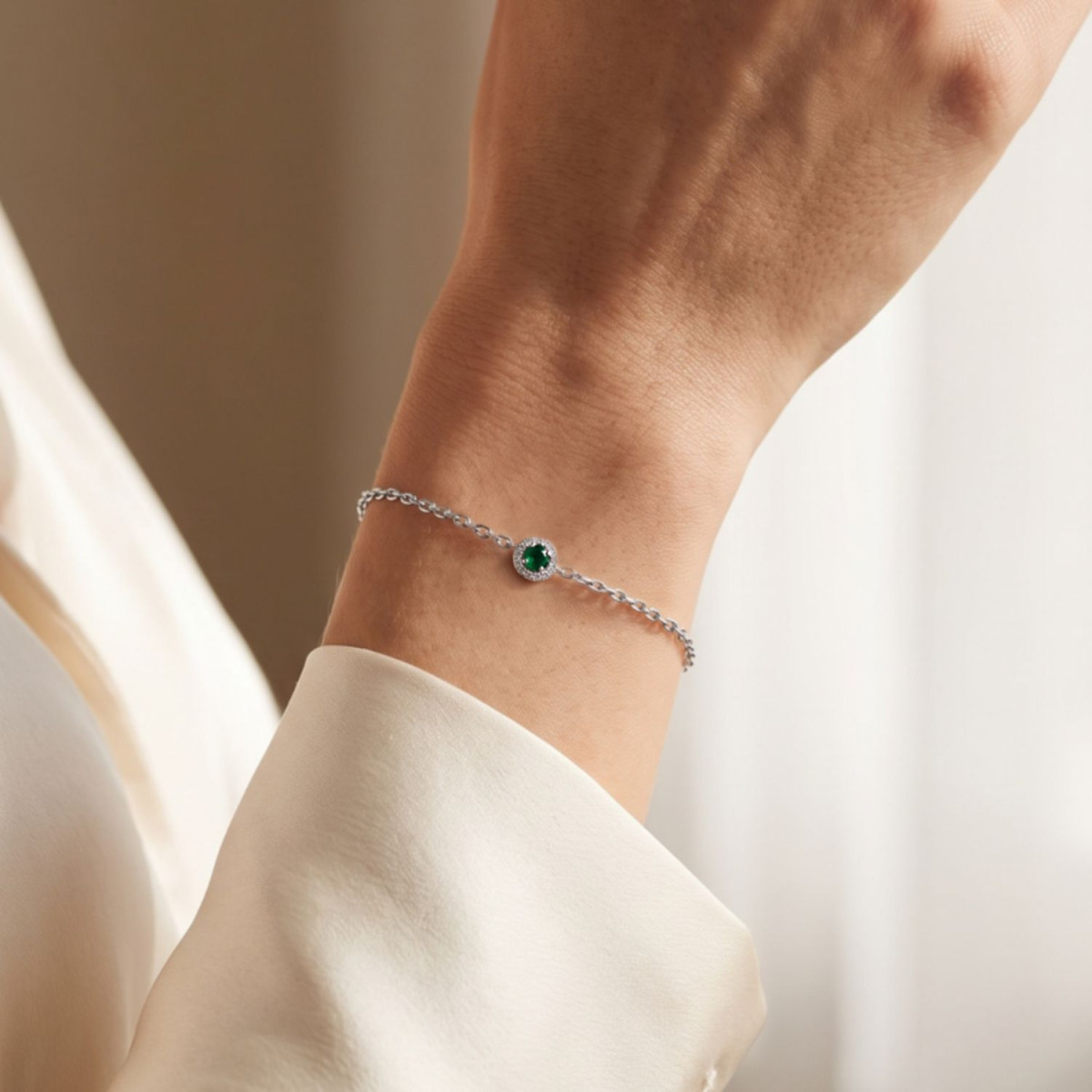 PULSERA CIRCULO ROYALE ESMERALDA