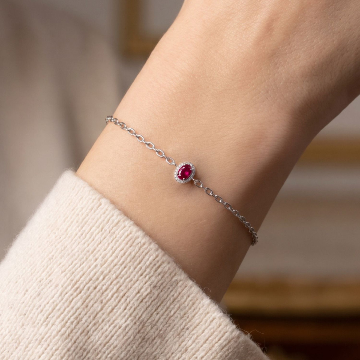 PULSERA OVALO GRACE RUBI