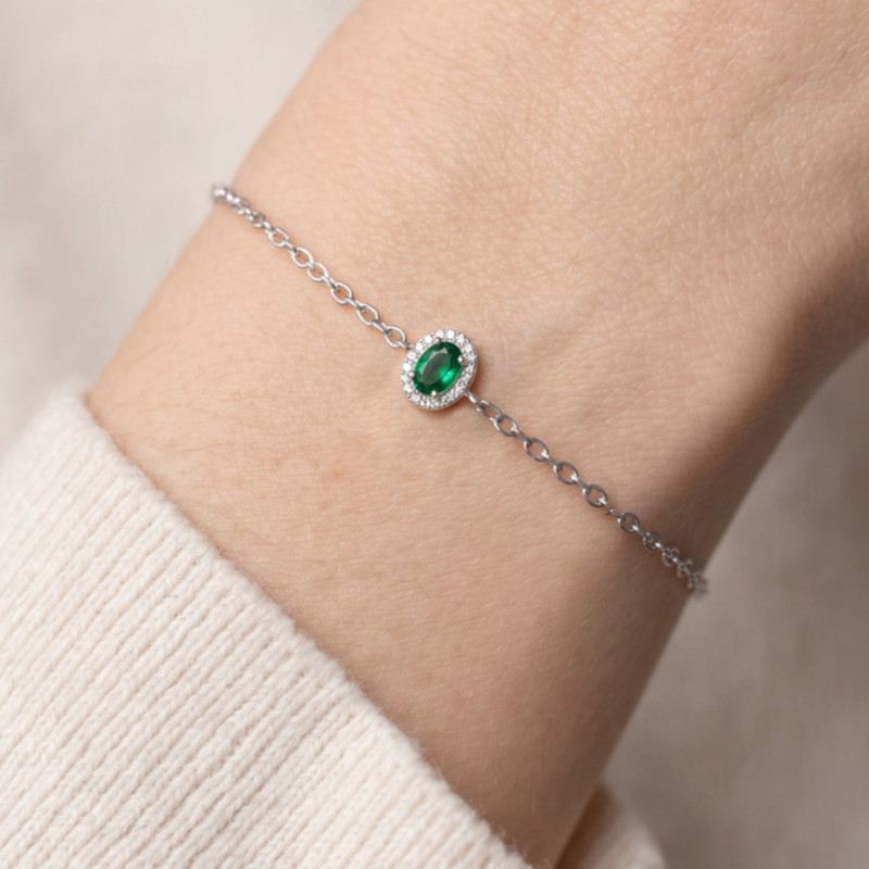 PULSERA OVALO GRACE ESMERALDA