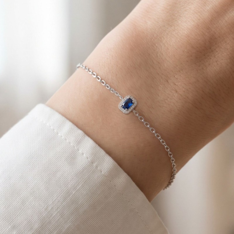 PULSERA CUADRADO LUXE ZAFIRO