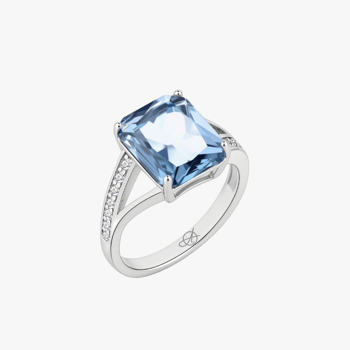 MAXI SQUARE AQUAMARINE RING
