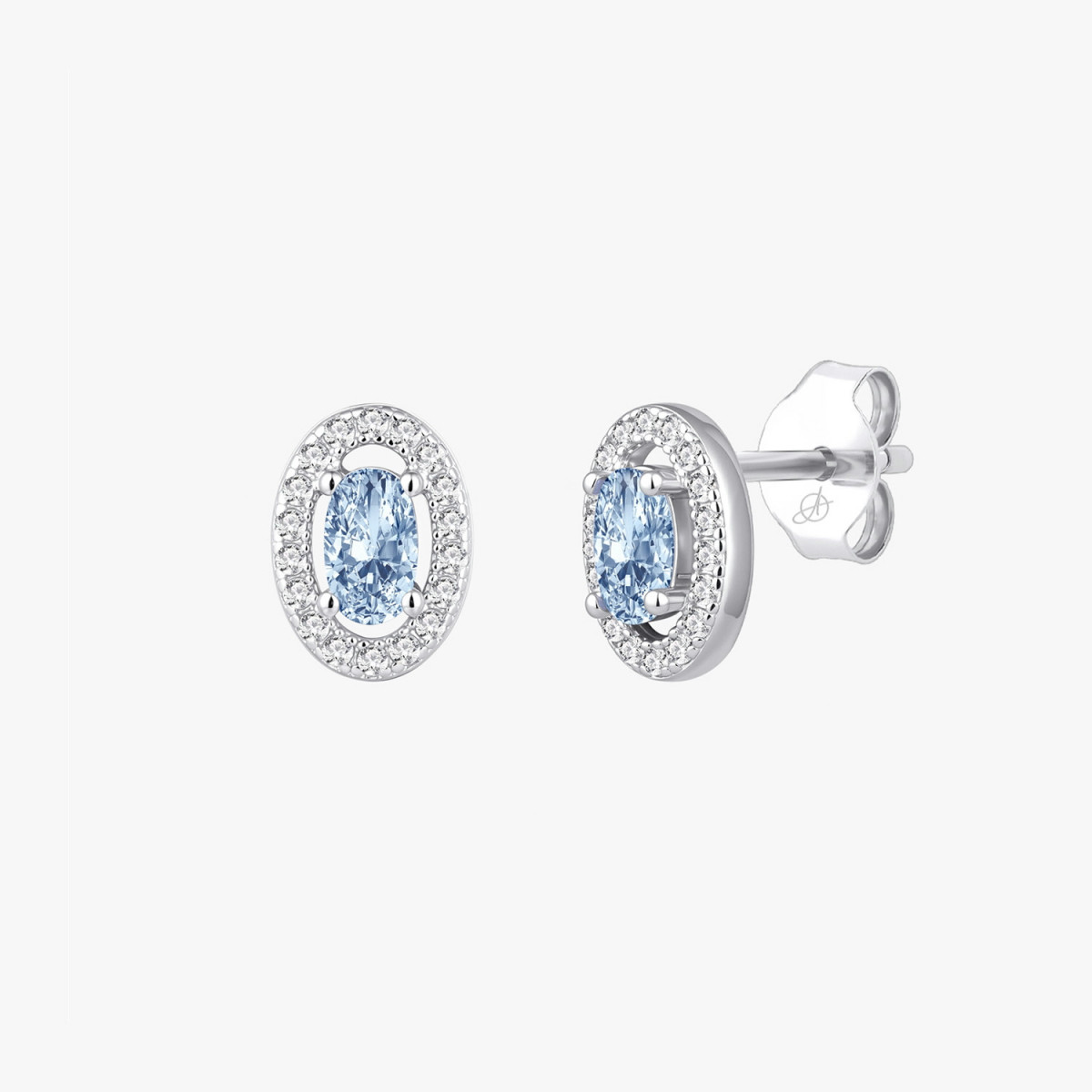 CLASSIC AQUAMARINE OVAL EARRING