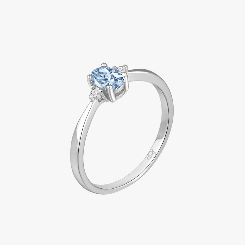 OVAL AQUAMARINE RING