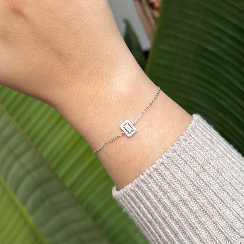 MULTI-STONE SQUARE BRACELET