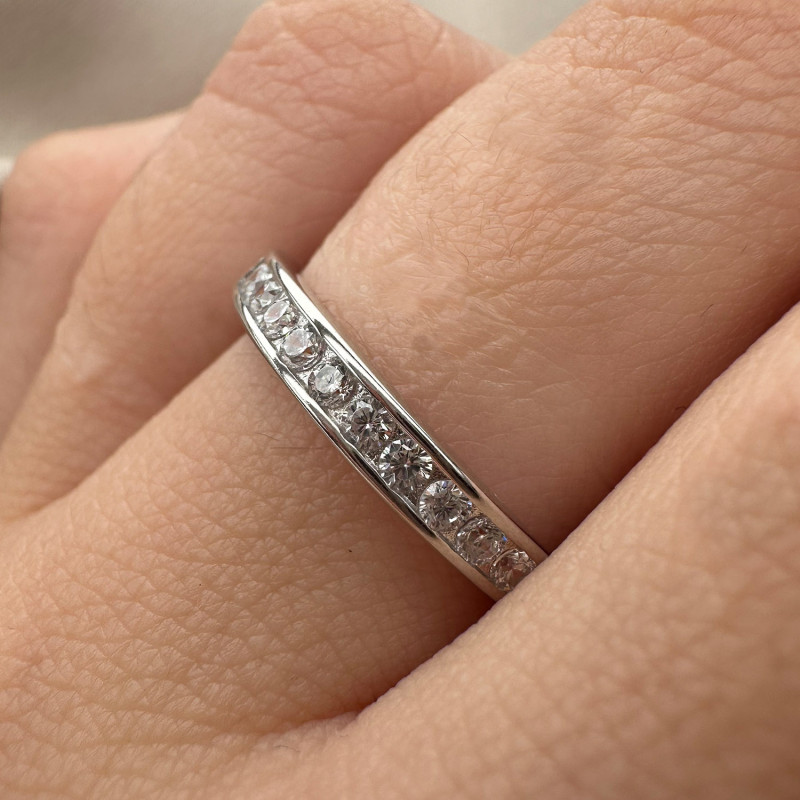 HALF-LANE MULTI-STONE RING