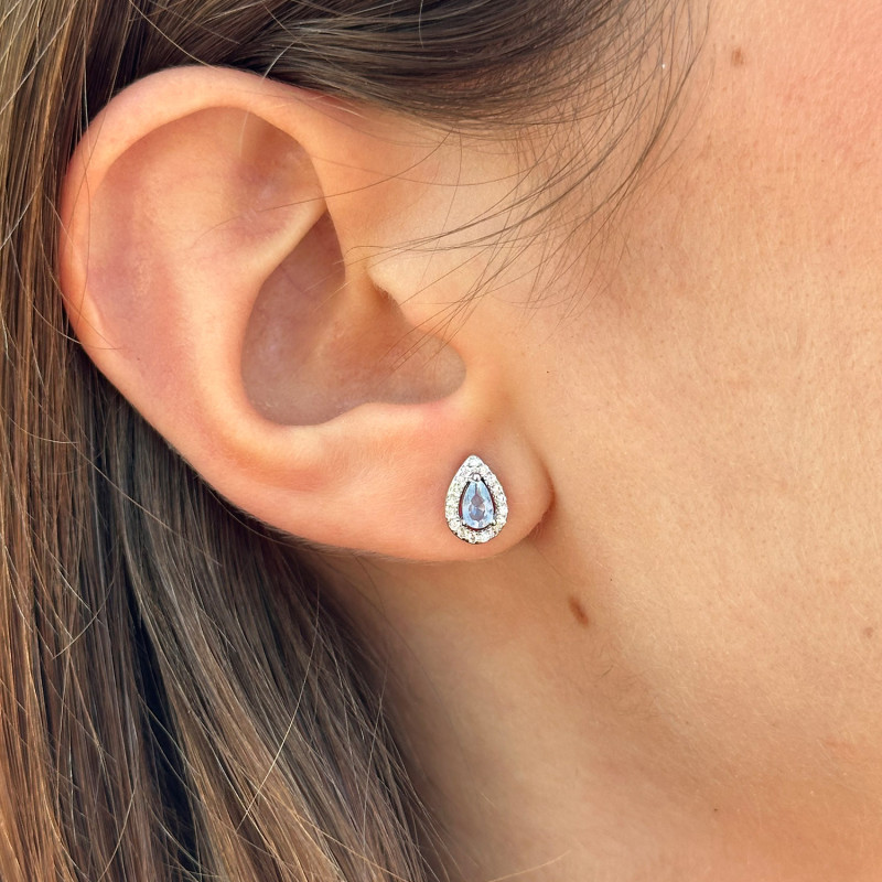 CLASSIC AQUAMARINE DROP EARRING