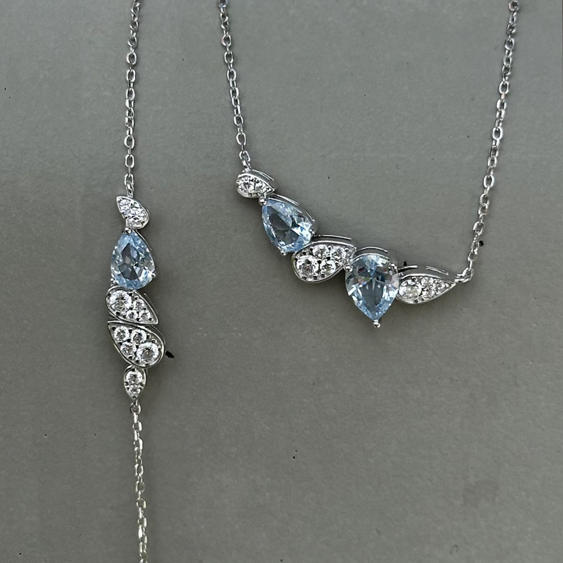 AQUAMARINE DROP CHOKER