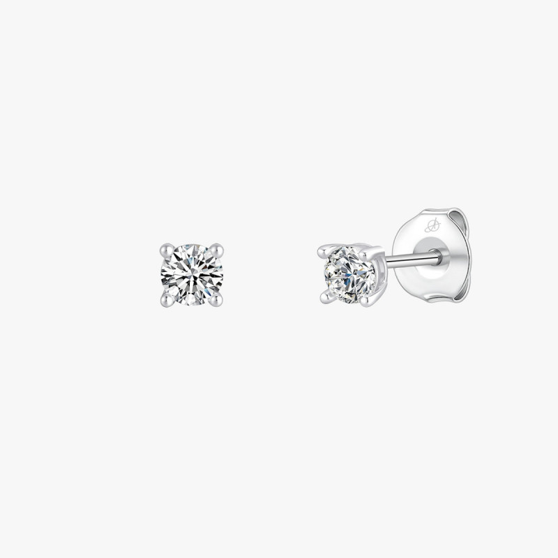 PENDIENTE CHATON 4 MM