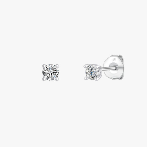 PENDIENTE CHATON 4 MM
