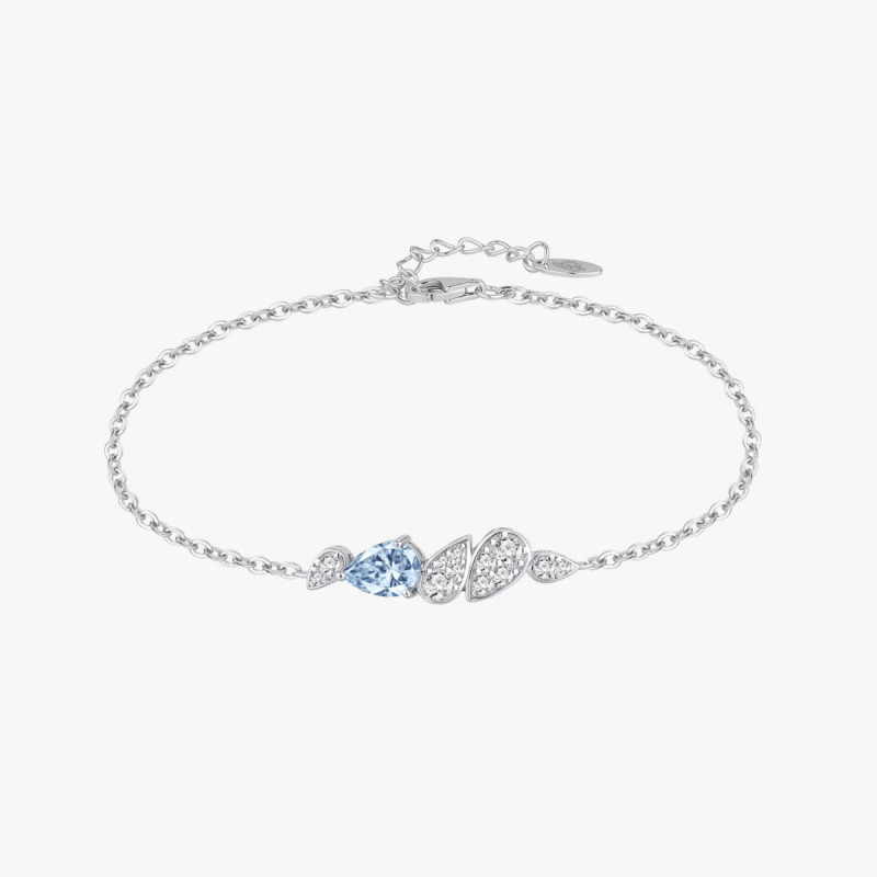 AQUAMARINE DROP BRACELET