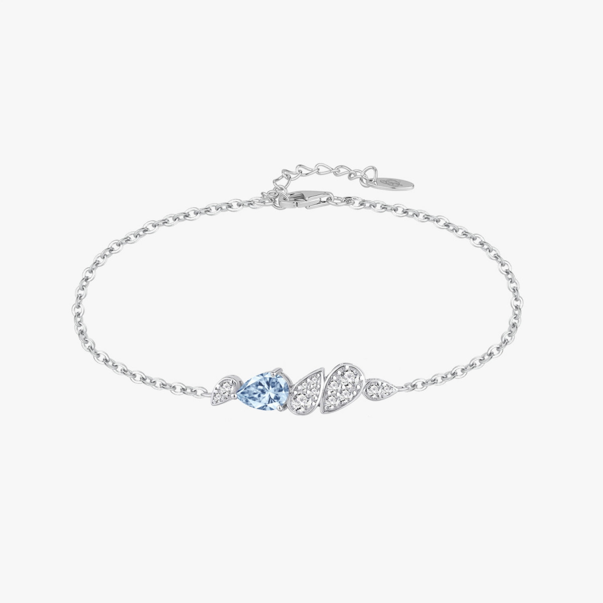 AQUAMARINE DROP BRACELET
