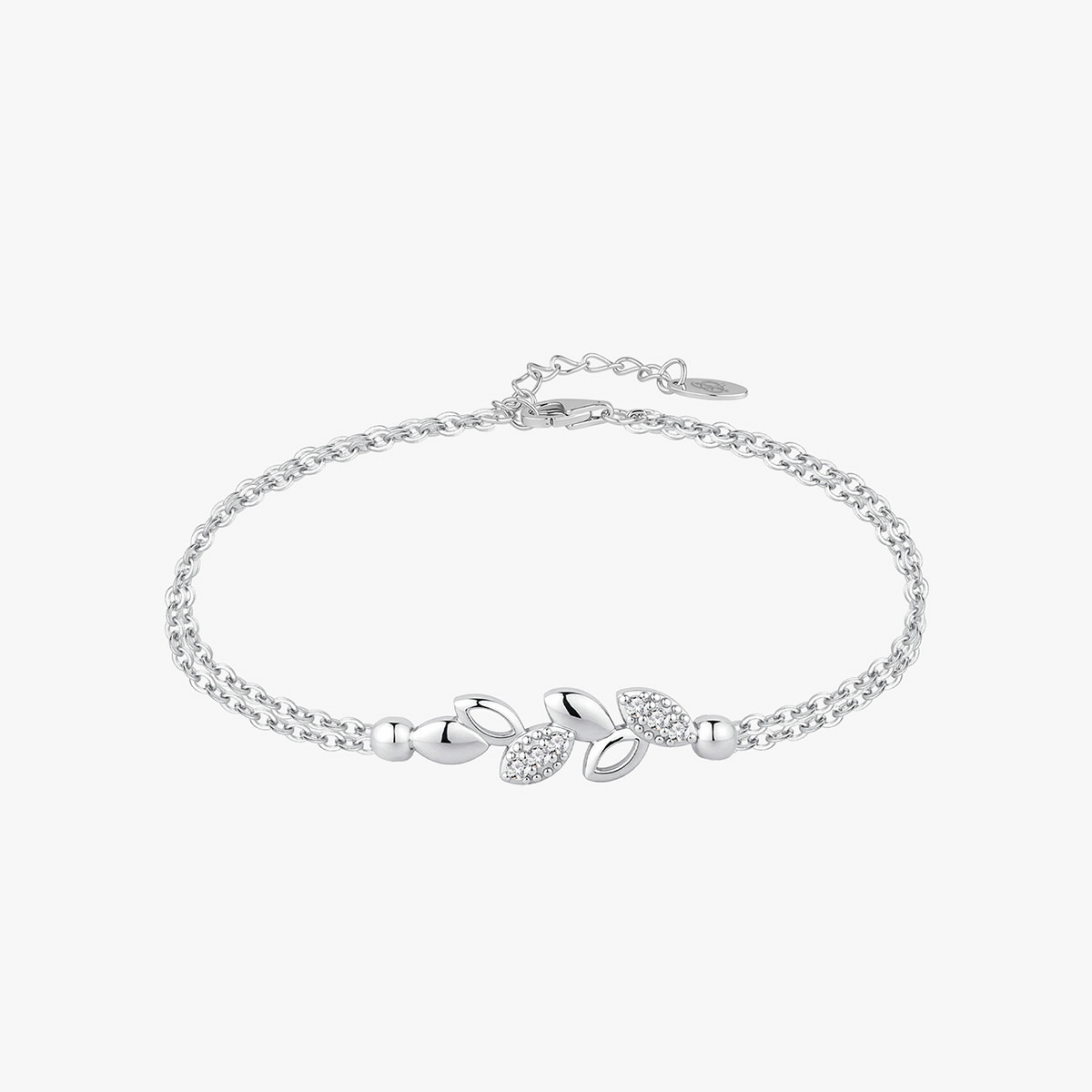 PULSERA HOJAS CIRCONITAS