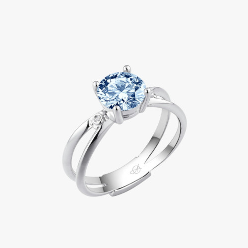 SORTIJA DOBLE BRAZO AGUAMARINA