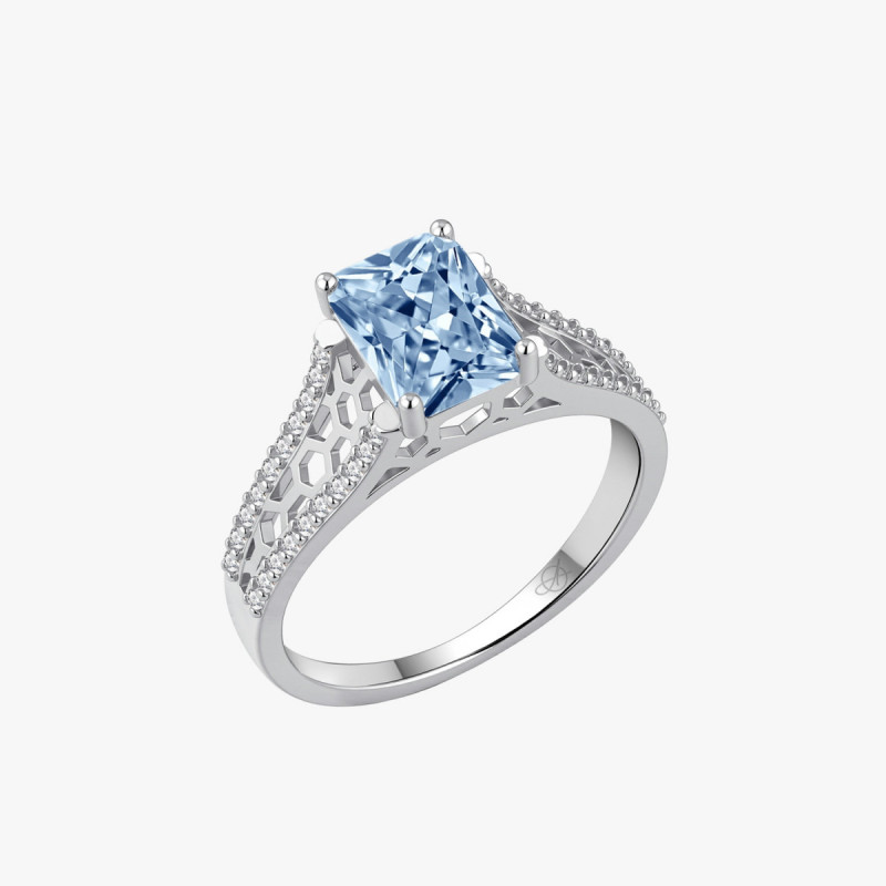 SORTIJA ESTAMPADO AGUAMARINA