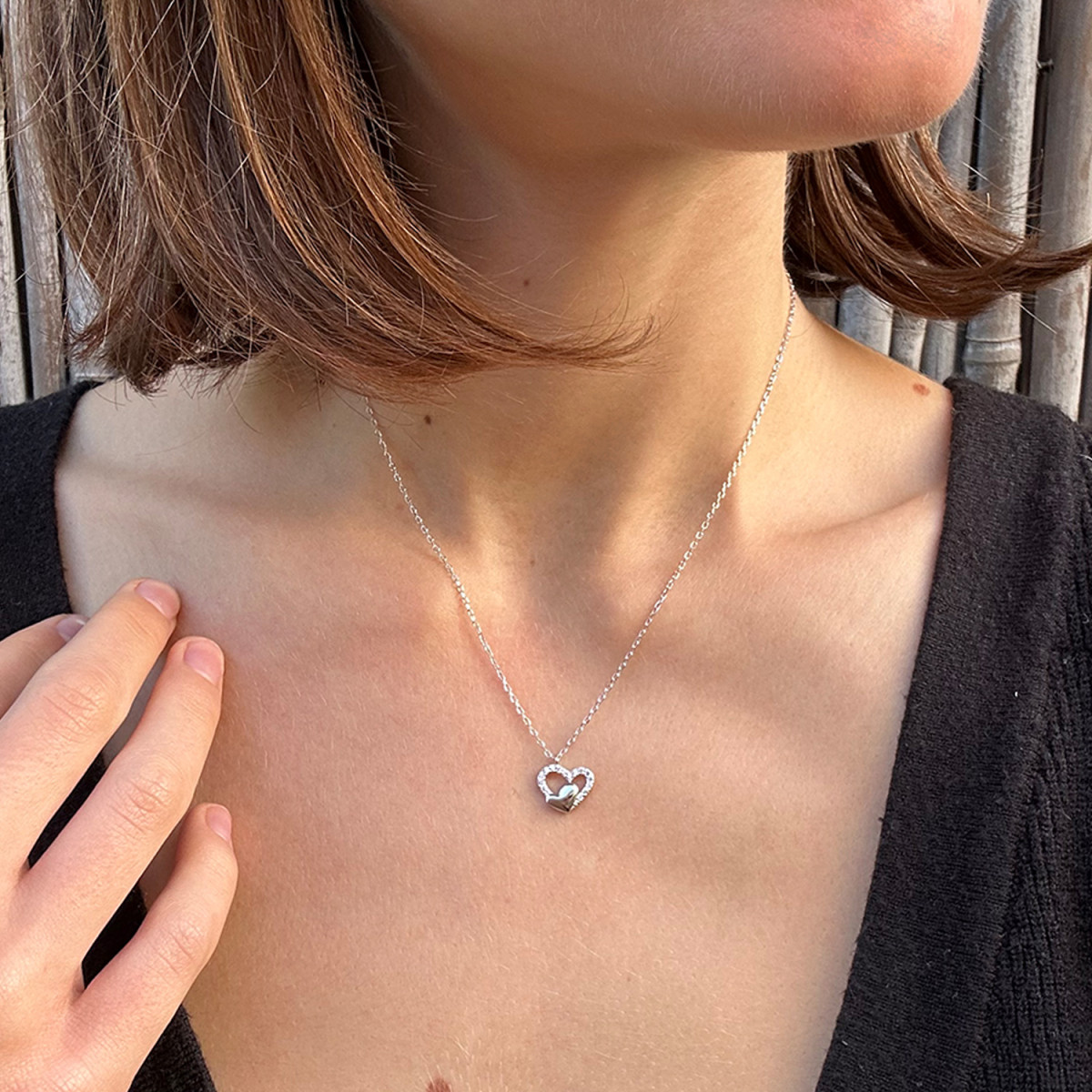 GARGANTILLA CORAZON DOBLE